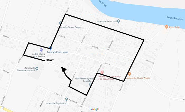 Google Maps Parade Route